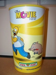 Simpsons Movie Kwik E Mart cups Homer