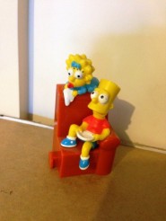 The Simpsons Hungry Jack's couch toy Bart Maggie